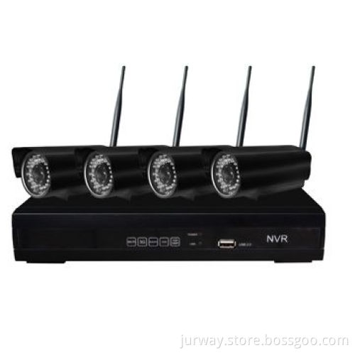 Wi-Fi IP Camera and NVR Home Kits, 4pcs 1.3 Megapixel IP Cameras, Low Illumination